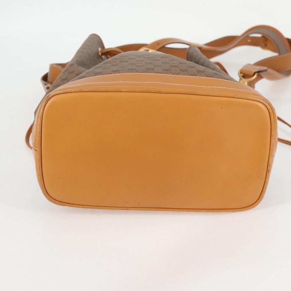GUCCI Micro GG Supreme Shoulder Bag PVC Beige Gold Auth - Picture 10 of 16